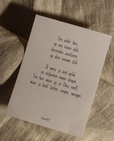 Wijnetiket Een ander huis