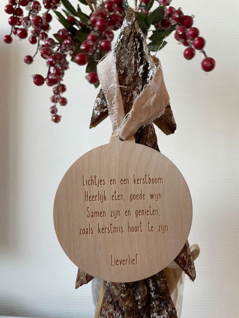 houten kerstbal