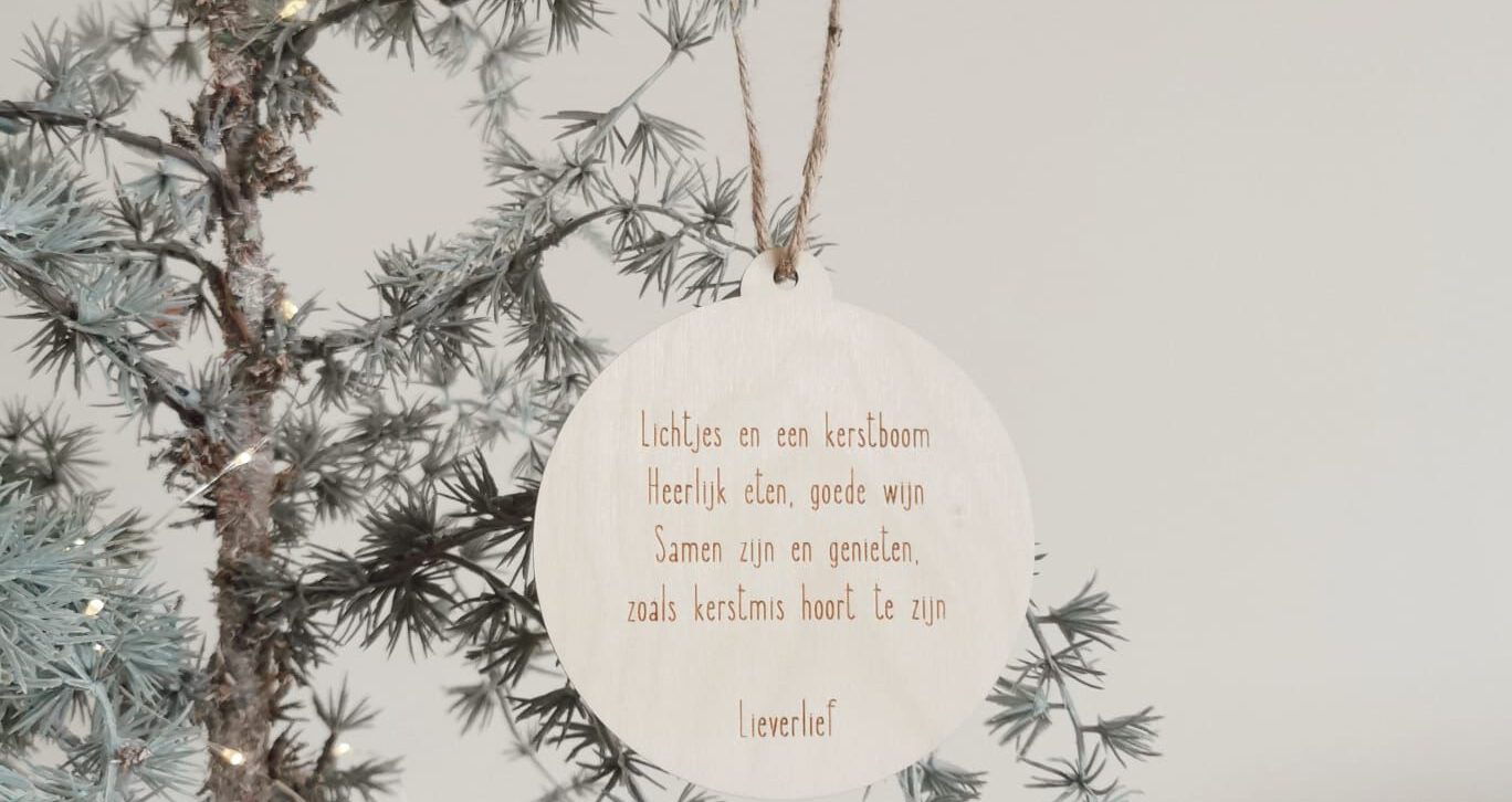 houten kerstbal