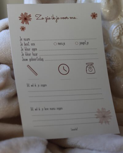 babyshower invulkaarten