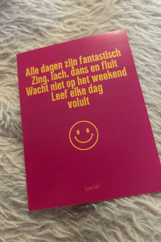 Wijnetiket Alle dagen zijn fantastisch