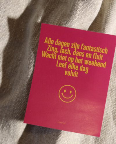 Wijnetiket Alle dagen zijn fantastisch