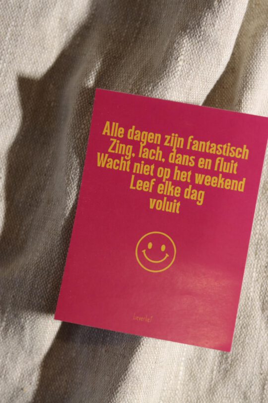 Wijnetiket Alle dagen zijn fantastisch